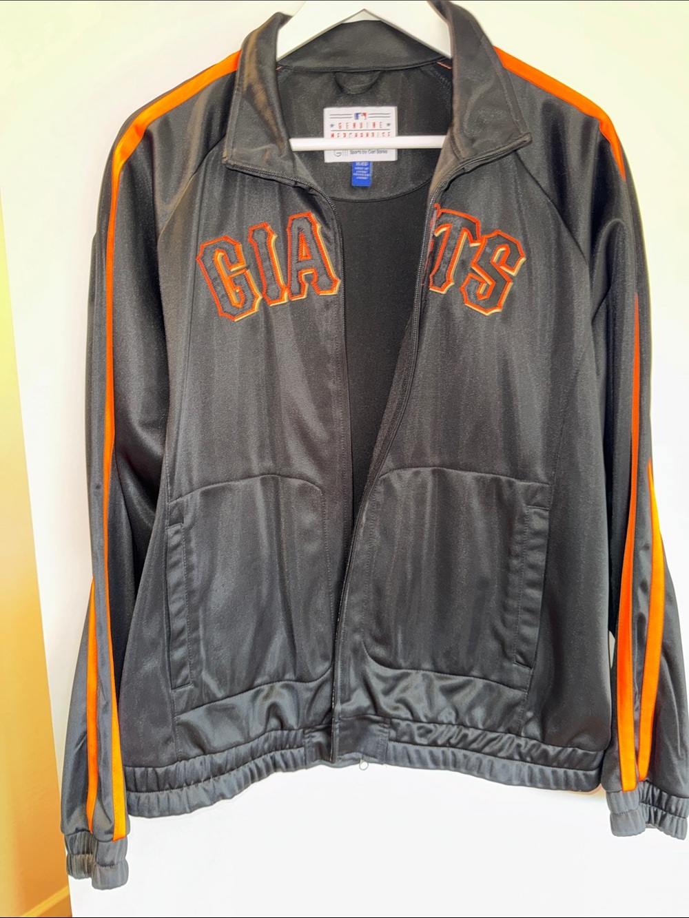 MLB San Francisco Giants Black and Orange Bomber Jacket